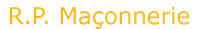 Le logo de la société RP Maçonnerie
